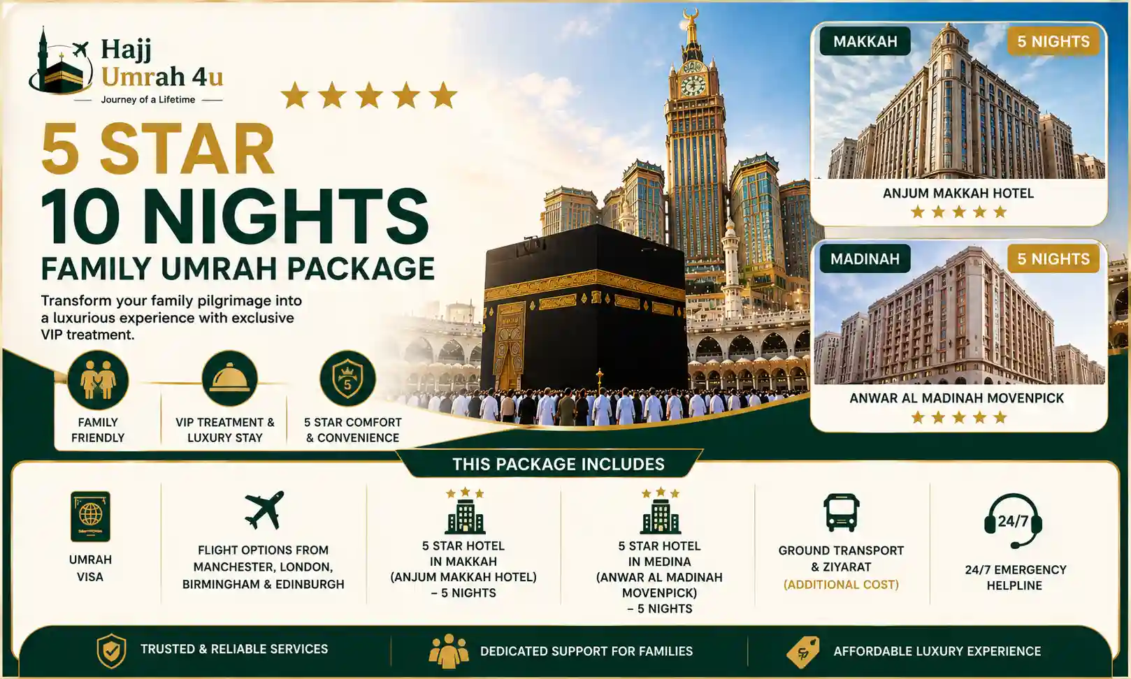 10 nights 5 star Family Umrah Package 1